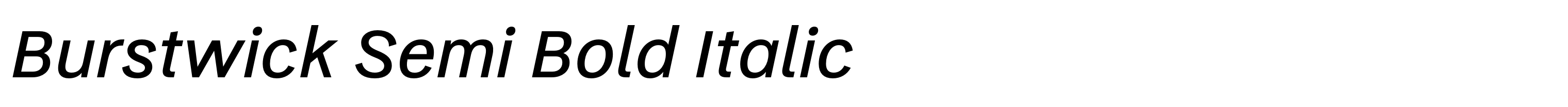 Burstwick Semi Bold Italic